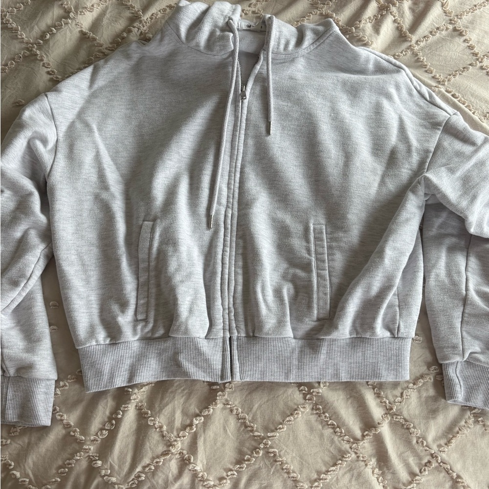 Garage Light Gray Zip-Up Hoodie